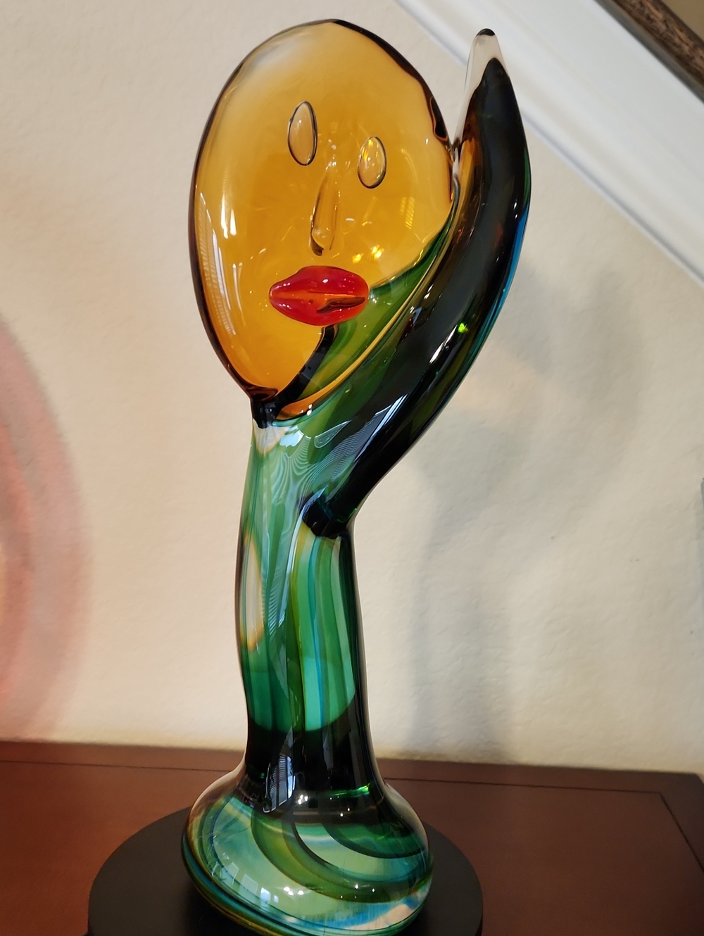 Luigi Mellara Murano Glass "Homage to Picasso" Monumenta 11lbs Abstract Face